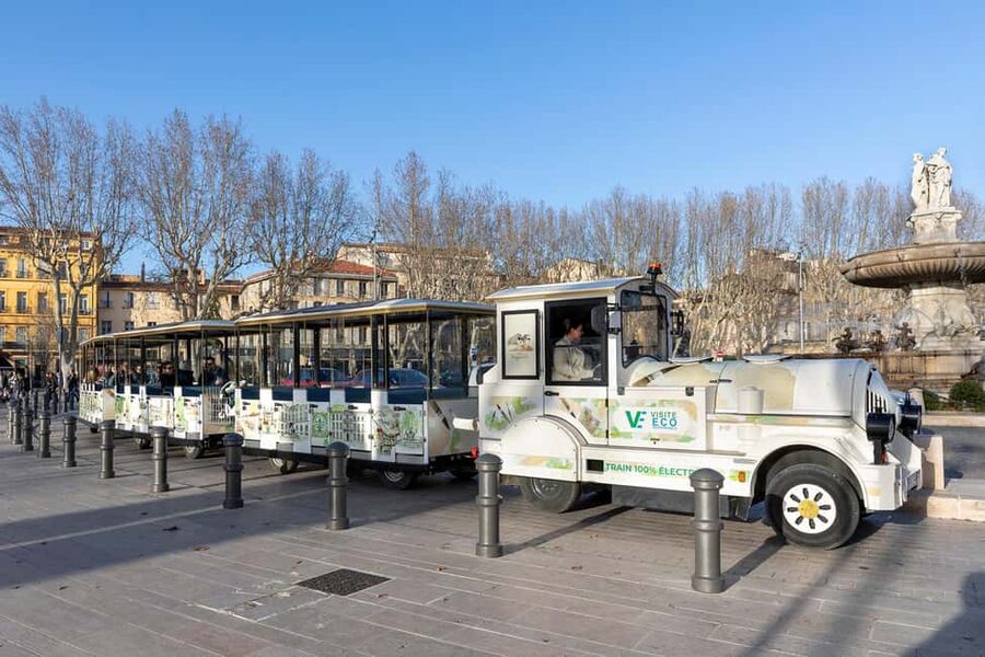 Aix-en-Provence by Electric Tourist Train – City Center Circuit - Inside the Train: Panoramic Comfort and Weather Protection