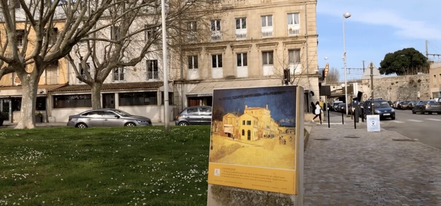 Arles Vincent Van Gogh Walking Tour with an APP - Place du Forum, squares that feel like staging areas