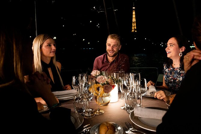 Bateaux Parisiens Seine River Gourmet Dinner & Sightseeing Cruise - Window seating and the glass-canopy route, including the Eiffel Tower twice