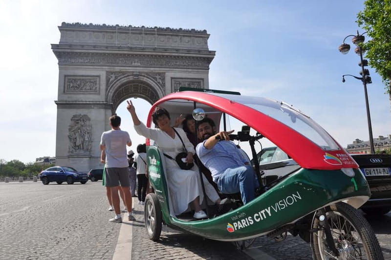 Best of Paris Private Rickshaw bike Tour with guide - Arc de Triomphe to Champs-Élysées, plus Grand Palais and Pont Alexandre III