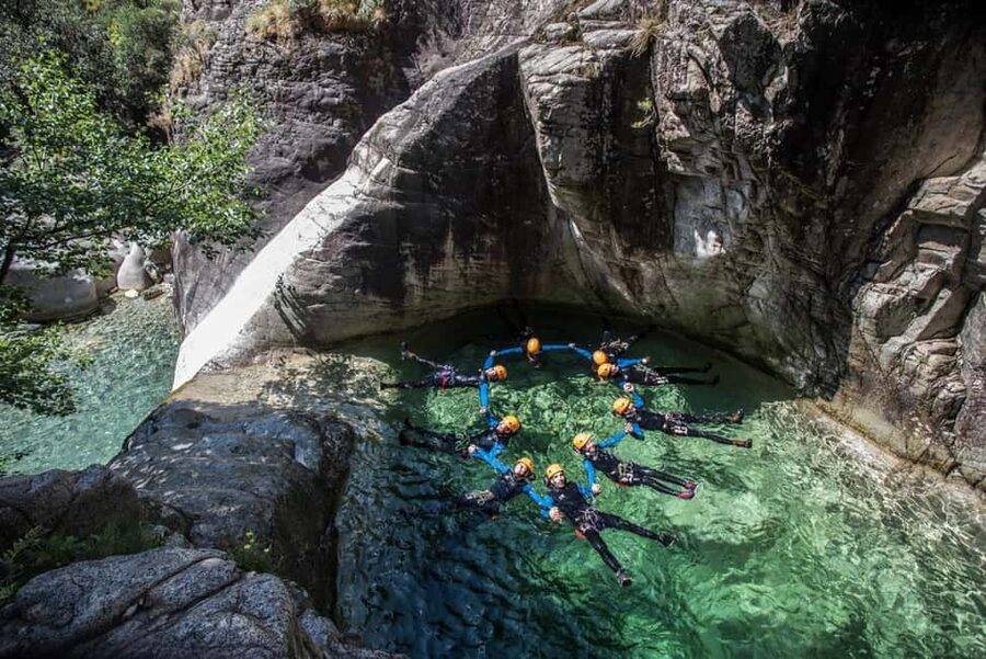 Bocognano: Corsica Richiusa Canyon Tour - The descent in water: jumps, slides, abseiling, and a waterfall