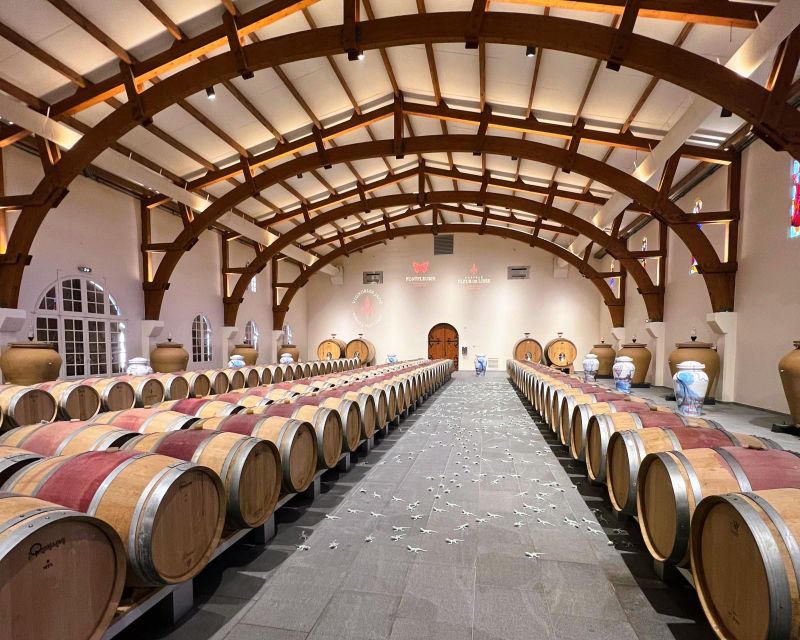 Bordeaux: Médoc & St-Emilion Wine 3 châteaux with lunch - Saint-Émilion tasting class, vat rooms, and aroma training