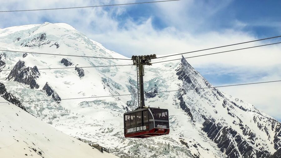 Chamonix & Mont Blanc Scenic Glass-Roof Bus Tour from Geneva - The Aiguille du Midi cable car option: the 12,605-foot viewpoint and the photo you came for