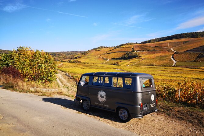 Champagne experience with a vintage van from Epernay - 3 hours - Oger Grand Cru cellar visit, machines, and 3 glasses per person