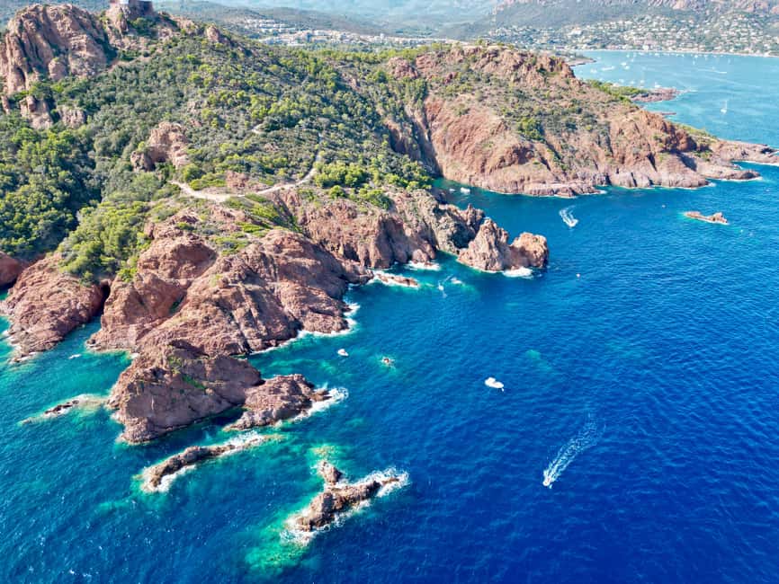 Côte d'Azur: Cap Taillat Catamaran Day Tour - Swim and paddling in clear water off Cap Taillat
