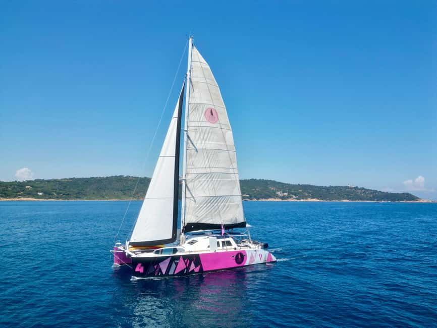 Côte d'Azur: Half-Day Coastline Catamaran Sailing Tour - Getting on Board: Aperitif, crew energy, and languages that help