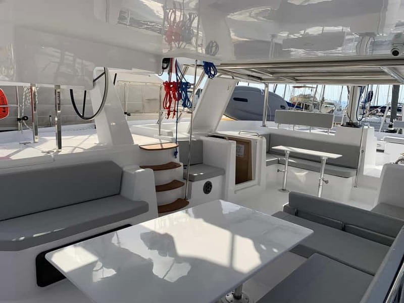 Departure from BRUSC: Half-day catamaran cruise - A new 2024 catamaran from Brusc: comfort that makes the hours fly
