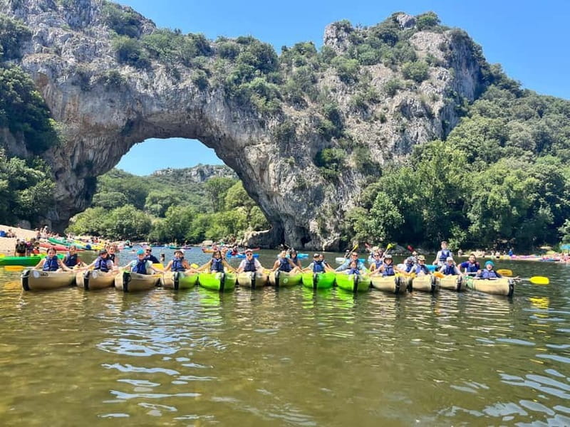 Family Canoe/Kayak Trip on the Ardèche: 3 hours - about 12 km - A family paddle on the Ardèche that feels doable