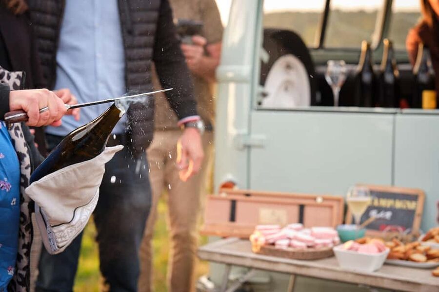 From Epernay : Champagne tasting with a vintage car - Sabrage with a saber: optional fun at the end