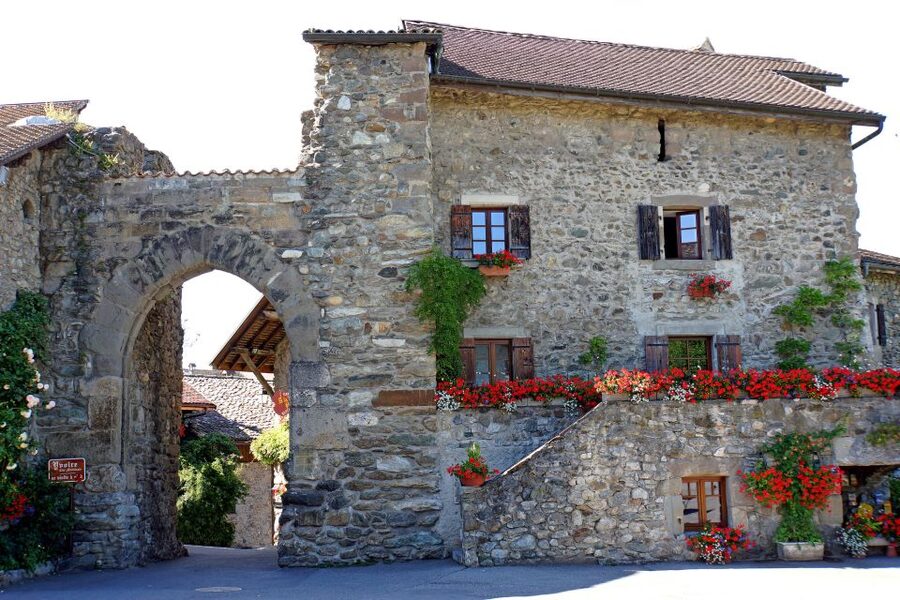 From Geneva: Yvoire medieval village & Lake Geneva Cruise - Flower gardens, artists, and the Garden des Cinq Sens choice
