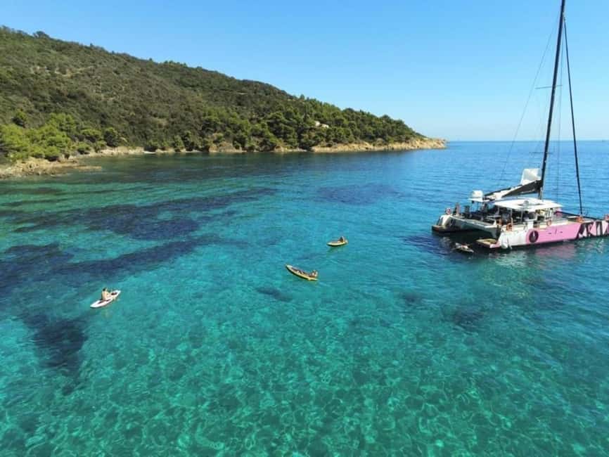 From Quiberon: Ile aux Moines Catamaran Sailing Adventure - First, meet the boat: Port Haliguen and that wide catamaran stability