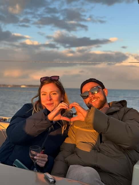 Golf Juan: Sunset Sailing Cruise with aperitif at the Island - Sainte-Marguerite Island: the apéritif moment plus snorkeling time