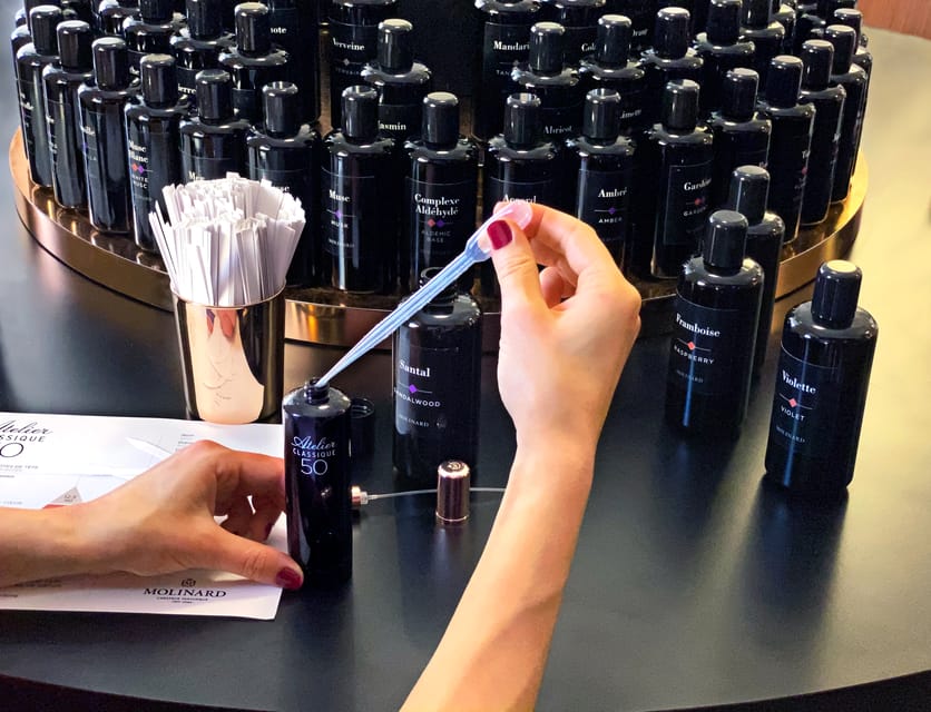MOLINARD Parfums Nice: Classic Perfume Workshop 1 Hour - What you take home: 50 ml bottle, diploma, and reorder-for-life certificate