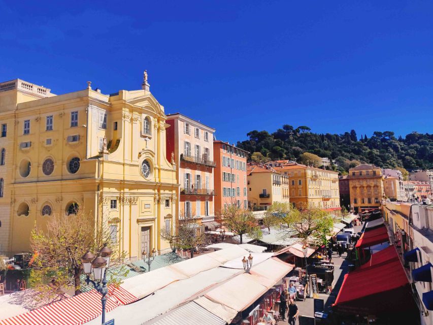 Nice Old Town and Castle Hill: Guided Cultural Walking Tour - Cours Saleya market and the flower-market pause