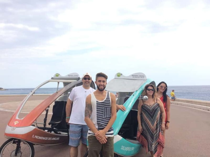 Nice: private guided Tour by electric taxi bike - The Promenade des Anglais Icons: Negresco, Palais de la Méditerranée, and Ruhl