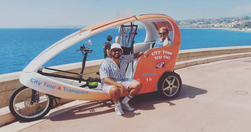 Nice : Visite guidée privé 40min en pouss pouss électrique. - Where you start in Nice, and why pickup matters