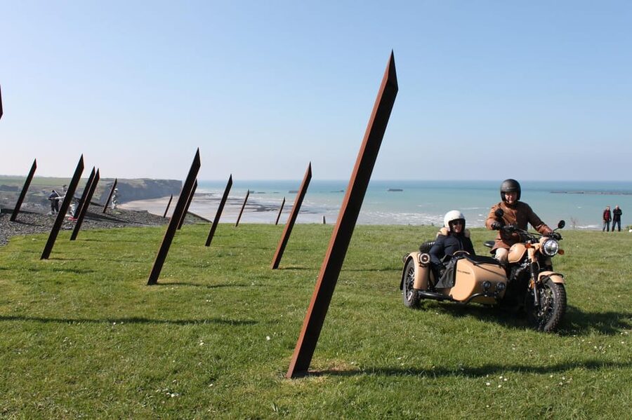 Normandy World War II Private 2 Hours Sidecar Tour Bayeux - The Normandy American Cemetery at Colleville-sur-Mer: Read the Meaning in the Layout