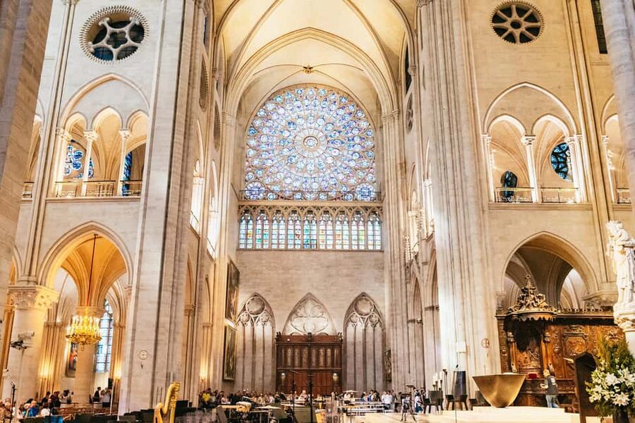 Notre-Dame Cathedral: Guided Tour with Timed Entrance - Inside Notre-Dame option: stained glass, vaulted ceilings, and the restored interior
