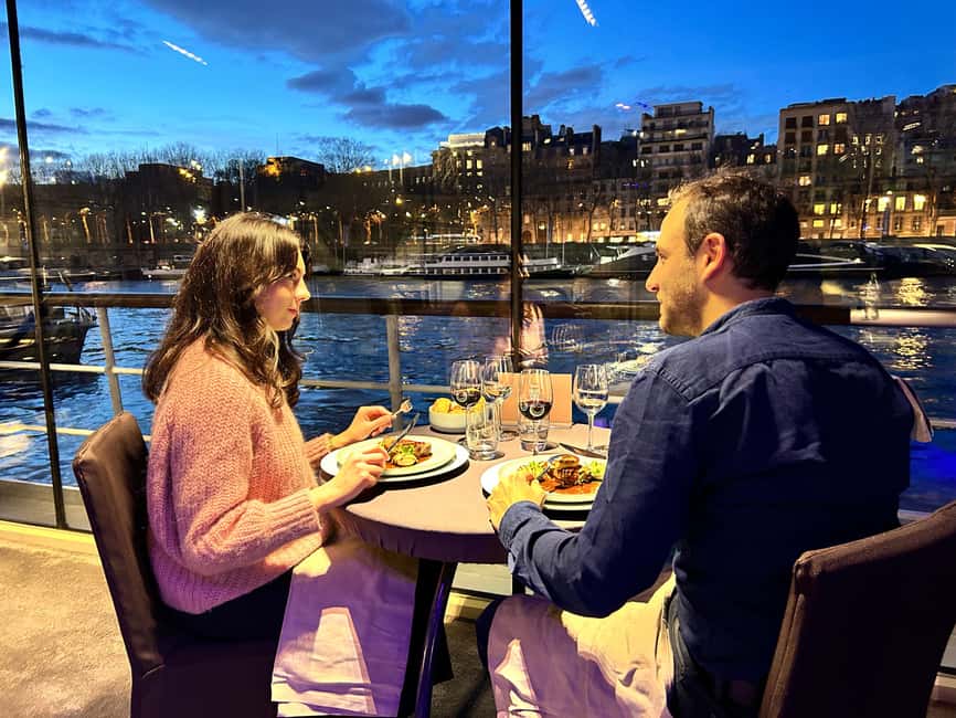 Paris: 3-Course-Dinner Cruise with Wine on the Seine River - Eiffel Tower to first lights, where this cruise feels different