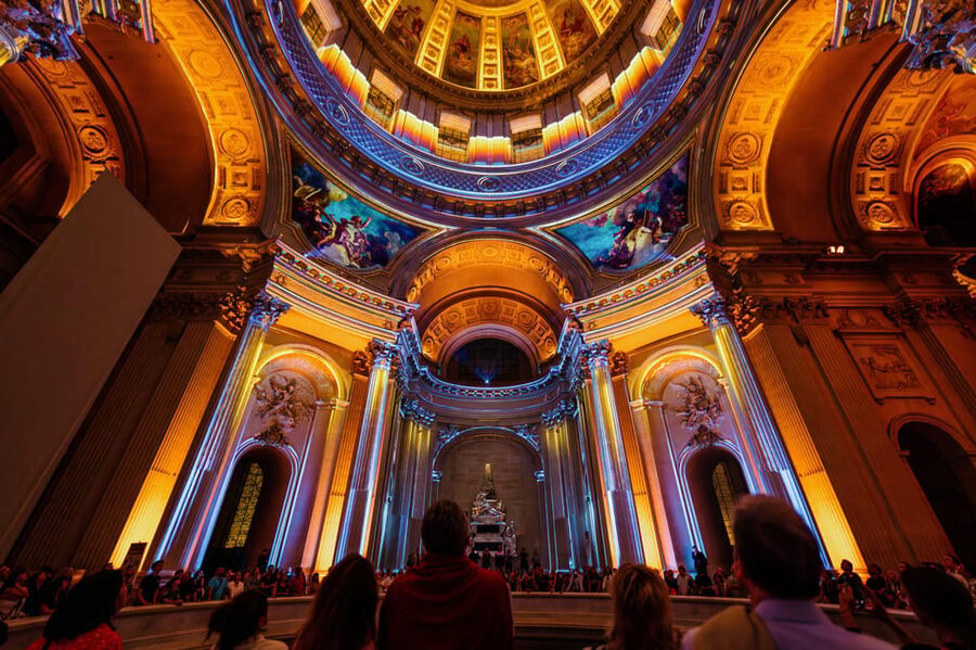 Paris: Aura Invalides Immersive Experience Entry Ticket - The architecture spotlight: Napoleon, the dome, and the big ceiling detail