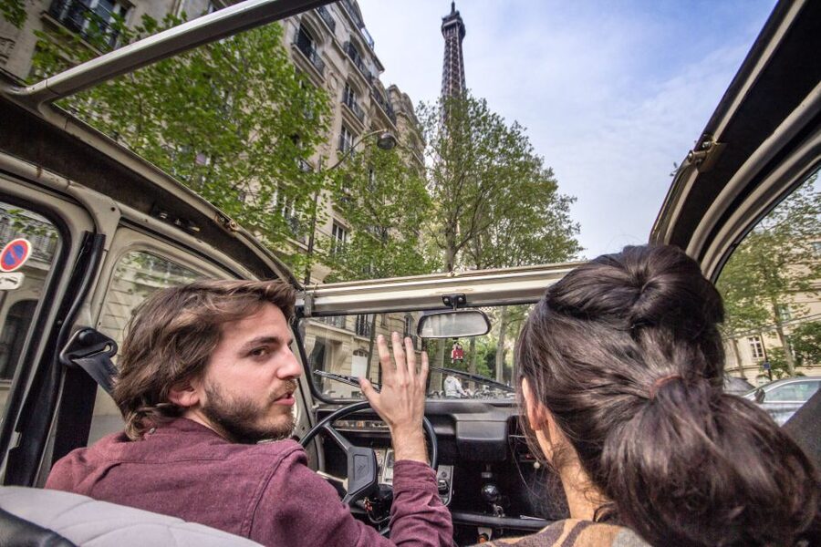 Paris: Classic Sites Tour by Vintage Citroen 2CV - Convertible roof comfort, photo stops, and what fits in a 2CV