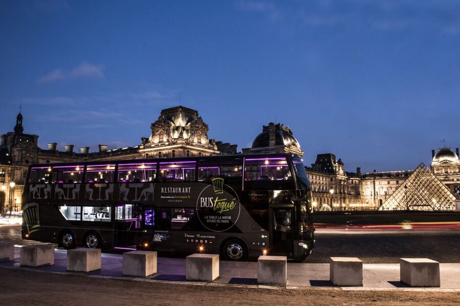 Paris: Cultural Night Bus Tour with Dinner On Board - Cruising the Paris landmarks, from Madeleine to the Eiffel Tower lights