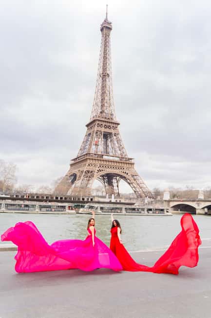 Paris: Eiffel Tower Flying-Dress Photoshoot jonadress - Flying Dress Photoshoot, But Actually Worth Your Time
