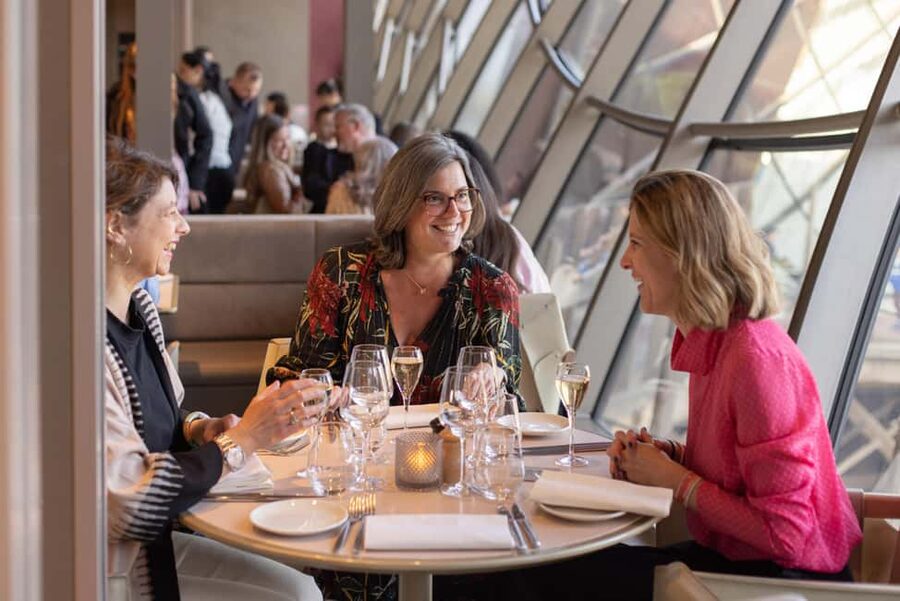 Paris: Eiffel Tower's Madame Brasserie 3-course lunch 12:00 - Collect your first-floor lift ticket, then ride up to lunch