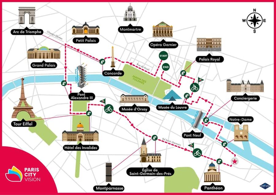 Paris Guided Bike Tour - The Louvre area start, then straight into classic Paris landmarks