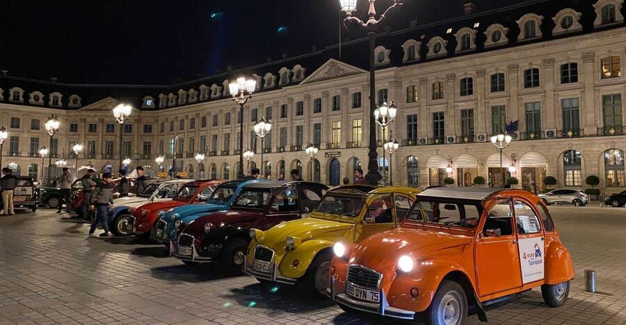 Paris: Private Guided City Tour at Night in Citroën 2CV - The night route in the 2-hour tour, from Île de la Cité to the Elysee area