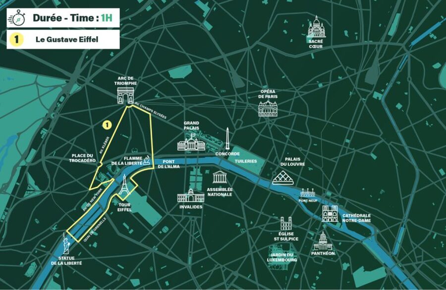 Paris: Private guided tour in Rickshaw bike - Gustave Eiffel - Champs de Mars, Pont de Bir-Hakeim, and riding the Seine for real atmosphere