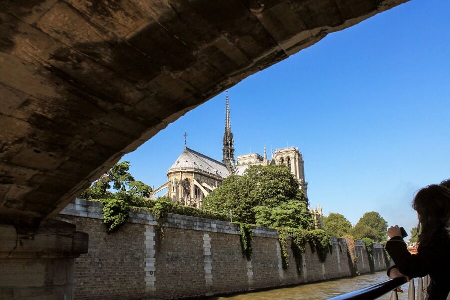 Paris: Seine River and Canal Saint-Martin Cruise - The Seine segment near Notre-Dame and Pont des Arts