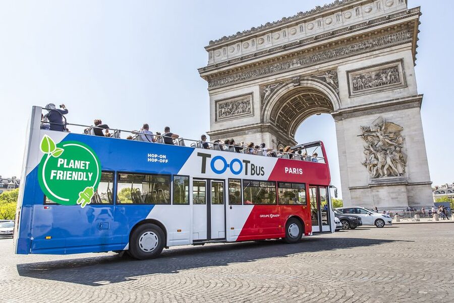 Paris: Tootbus Hop-on Hop-off (Optional River Cruise) - Arc de Triomphe, Champs-Élysées, and the Eiffel photo sequence