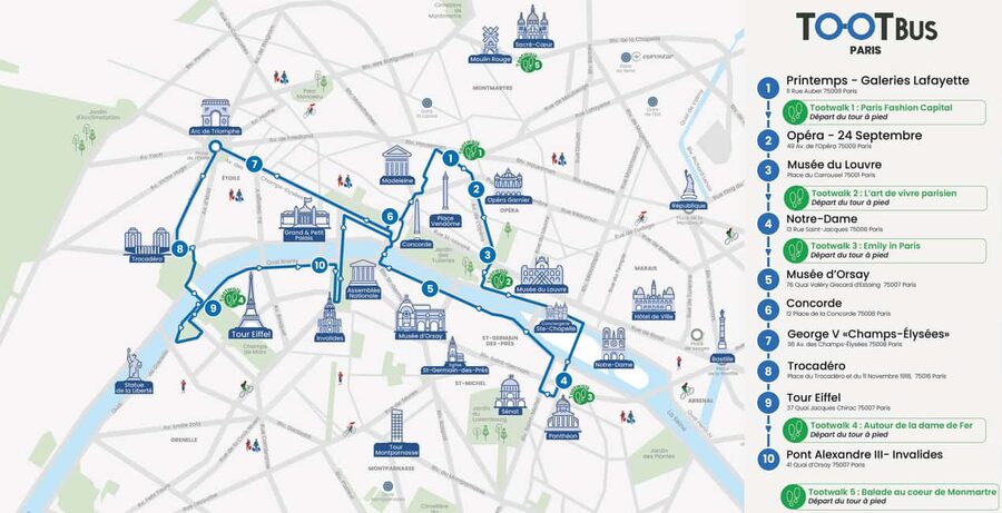 Paris: Tootbus Hop-on Hop-off (Optional River Cruise) - Audio guide and kids channel: the difference between seeing and understanding