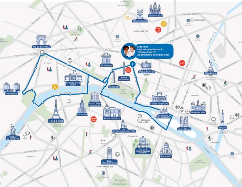 Paris: Tootbus Kids Bus Tour Experience - Key points to know before you go