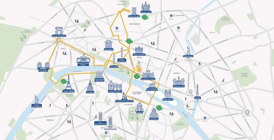 Paris: Tootbus Panoramic by Night Bus Tour with Audioguide - The 2-Hour Route Through Paris Night Lights, Stop by Stop