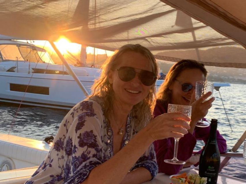 Saint-Jean-Cap-Ferrat: French Riviera Luxury Cruise - Eze-sur-Mer anchor time: rosé aperitif with snack tables and turquoise swims