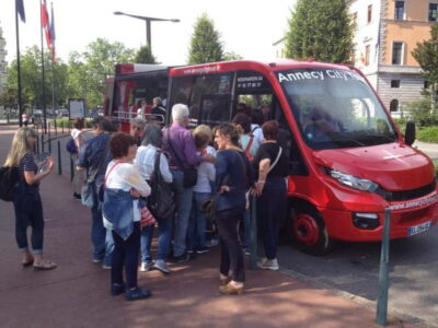 Tour of Annecy by convertible bus