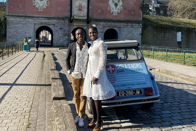 Unique Tour of Lille by Convertible 2CV - 1h00 - Place Rihour and the Palace, plus the Town Hall Belfry