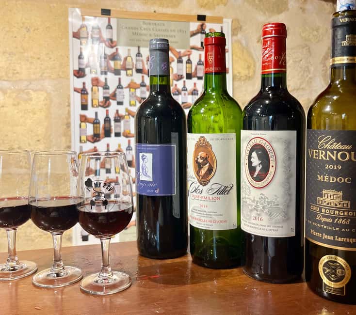 Workshop Bordeaux wine tasting: 4 reds & charcuterie pairing - Médoc to Saint-Émilion: Left Bank vs Right Bank in your glass